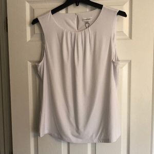 NWT Calvin Klein Pleated Sleeveless Blouse - 1X